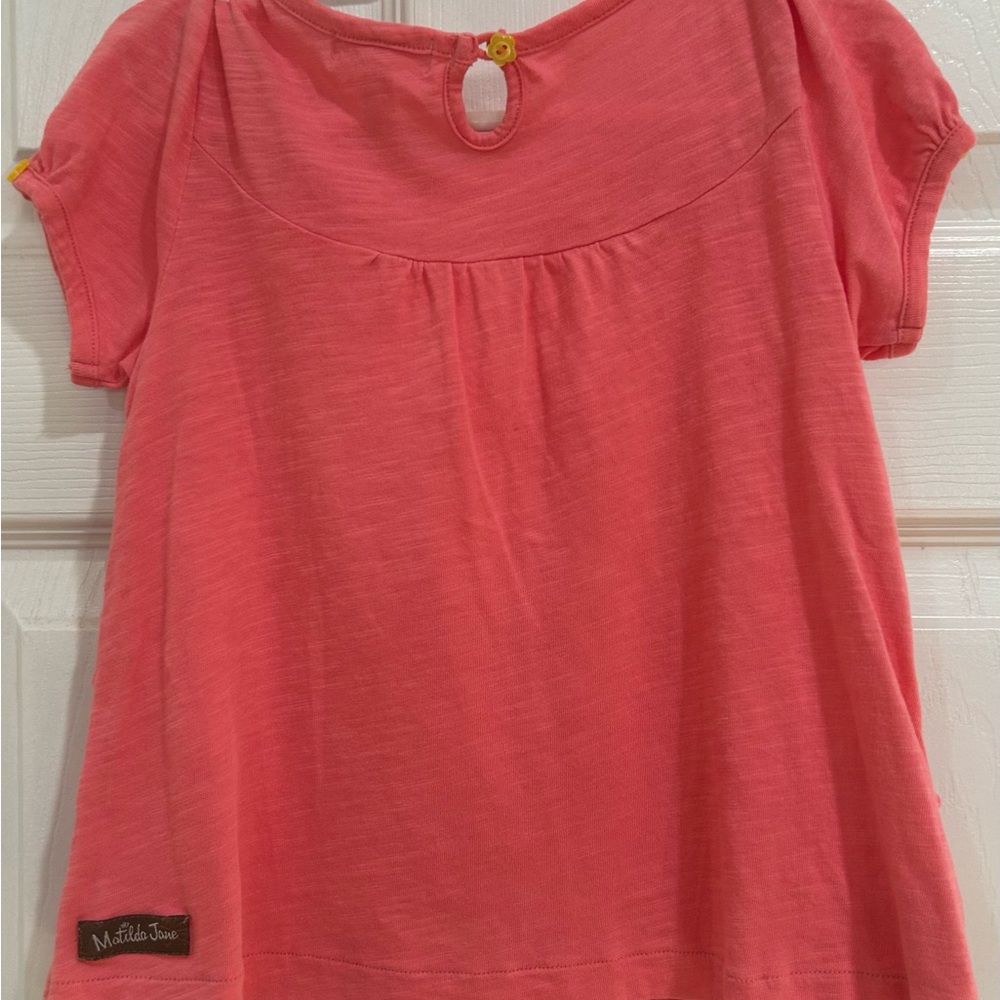 Matilda Jane Coral Eyelet Ruffle Top - Picture 2 of 3